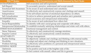 Emotional Intelligence Competencies